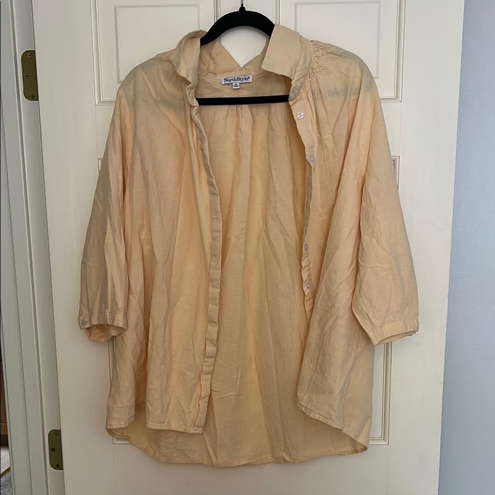 Light Yellow Button-Up Shirt